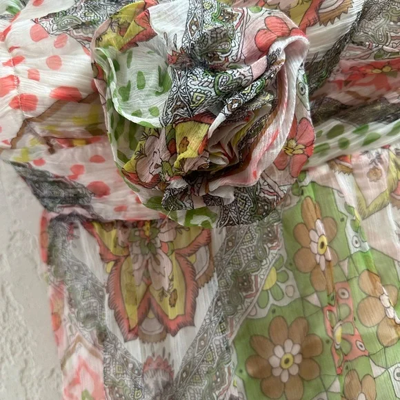 Bebe Multicolor Strapless silk top - Picture 2 of 10